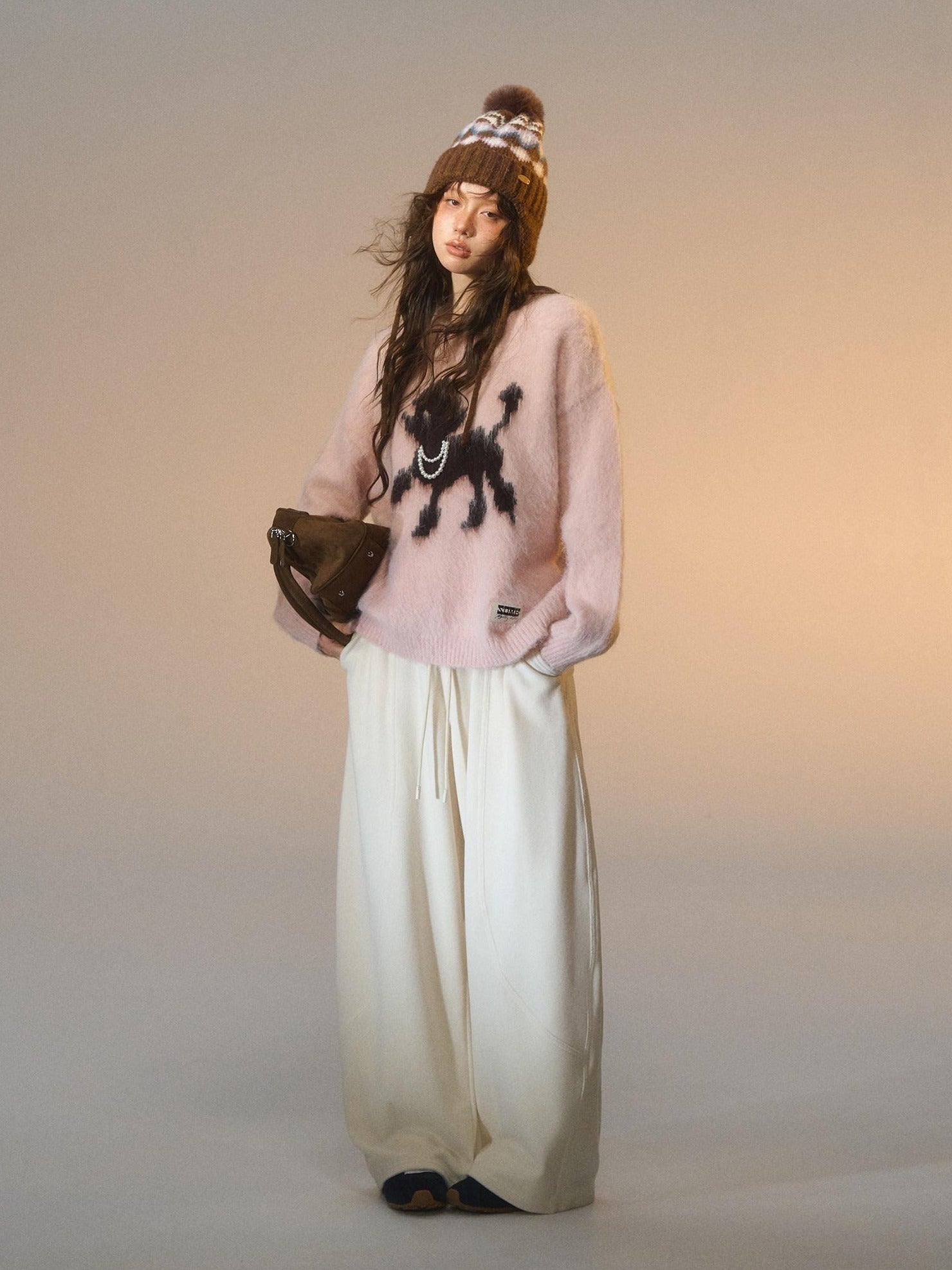 SOMESOWE Casual Two Piece Look Contrast Trim Tie Front Cardigan Women Sweaters