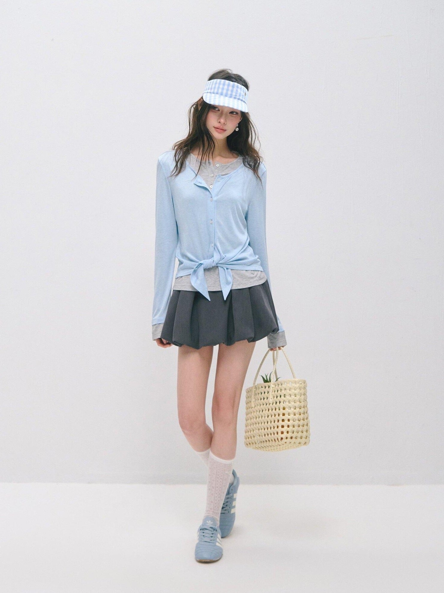 SOMESOWE Soft Lyocell Wool Blend Casual Loose Layered Striped Women Long Sleeve T-Shirts