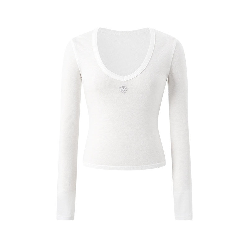 NAWSNOTAWEAR_Light_Lyocell_Wool_Blend_Slim_Cropped_Crewneck_Women_Long_Sleeve_T-Shirts_MISSTT