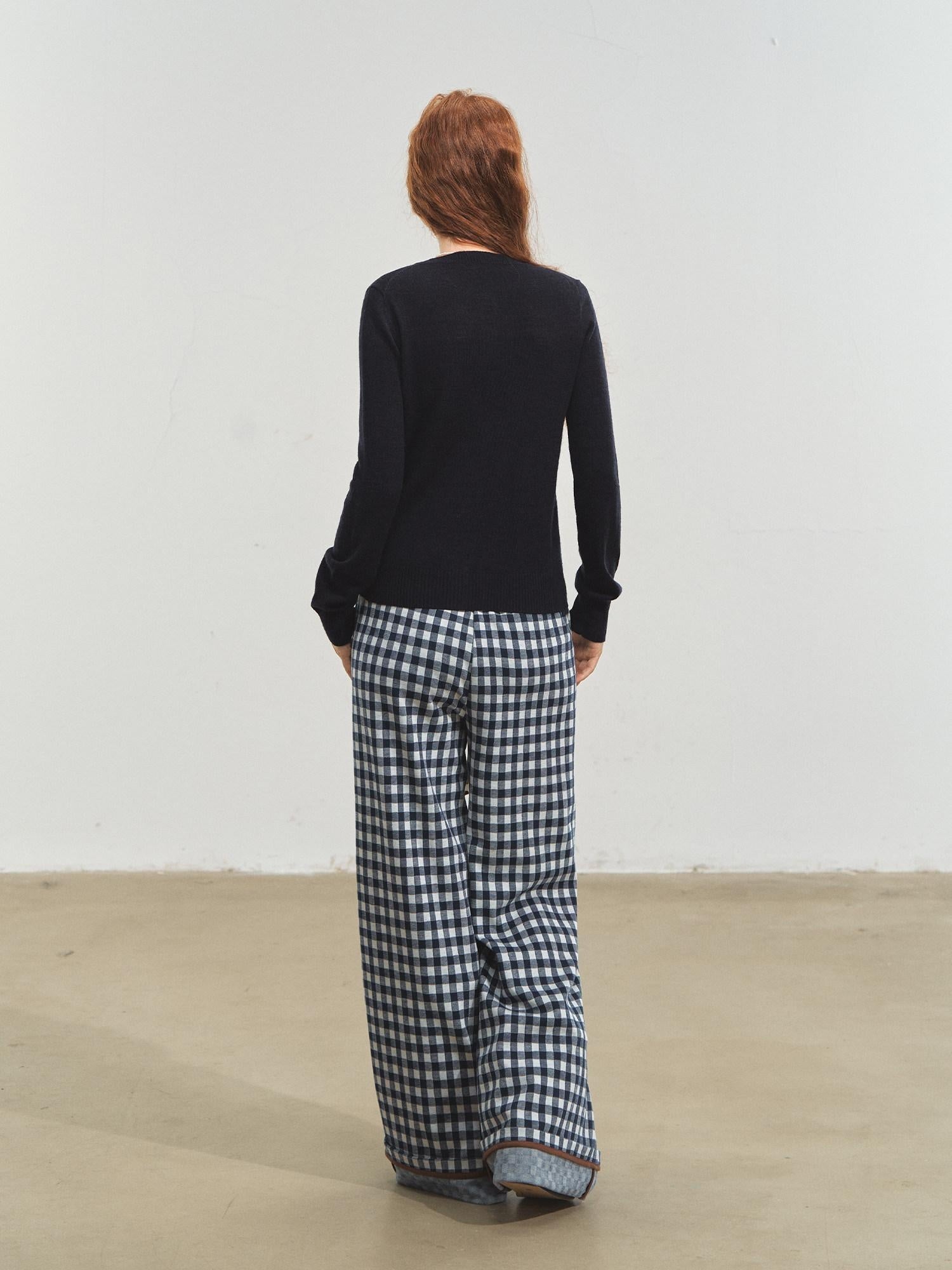 SOMESOWE Stretch Viscose Casual Cuffed Drawstring Natural Waist Unisex Wide Leg Pants
