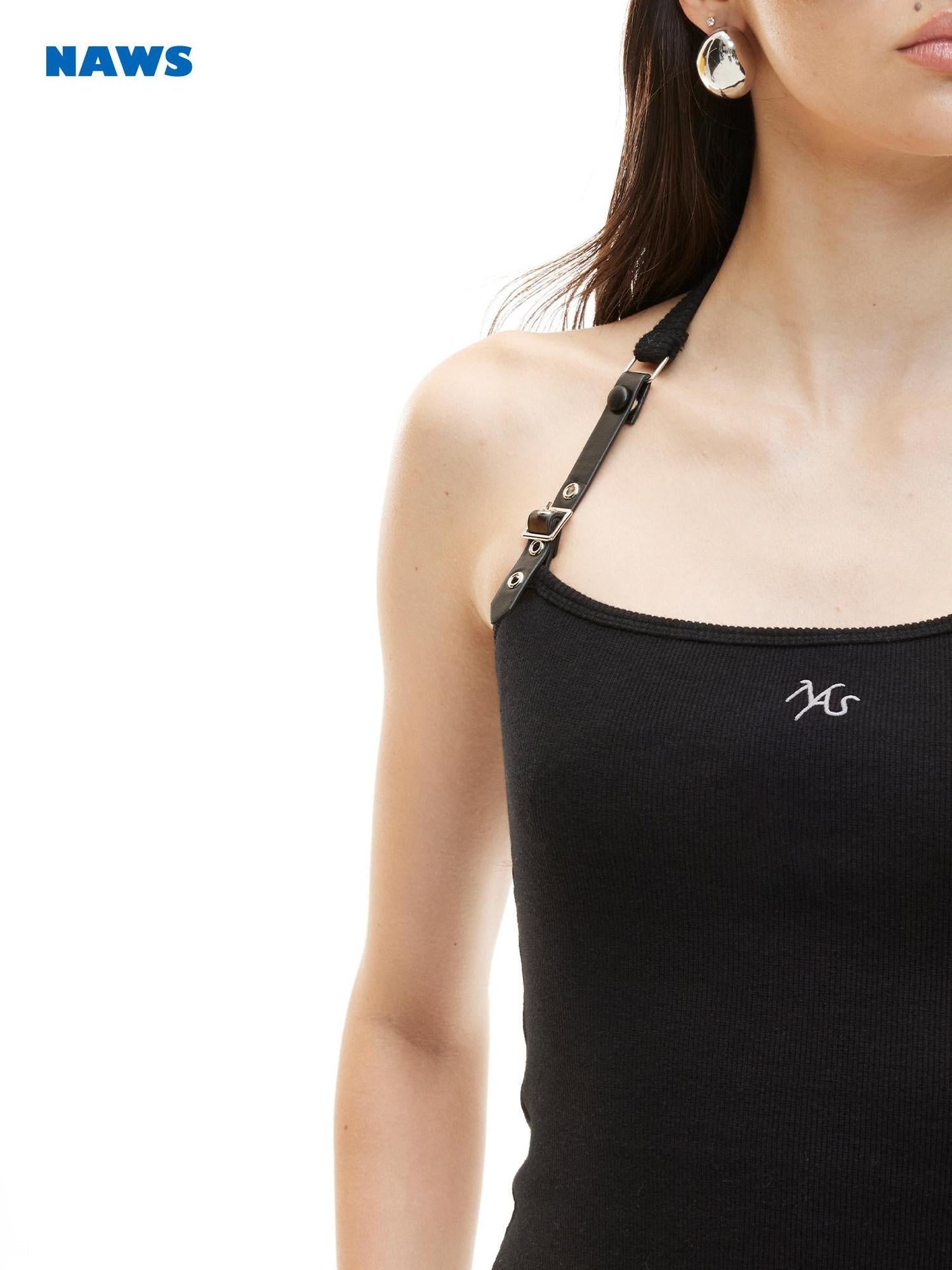 NAWSNOTAWEAR High Stretch Soft Cotton Fitted U Neck Strappy For Women Tank Top Camisoles