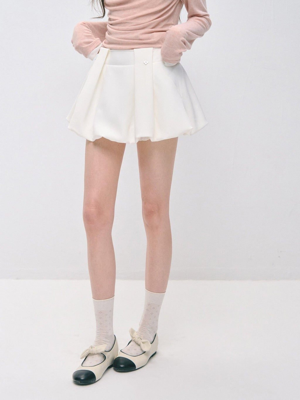 SOMESOWE Sexy Ruffled Pleated Lined Tiered Cake Mid Waist Loose Women Casual Mini Skirts