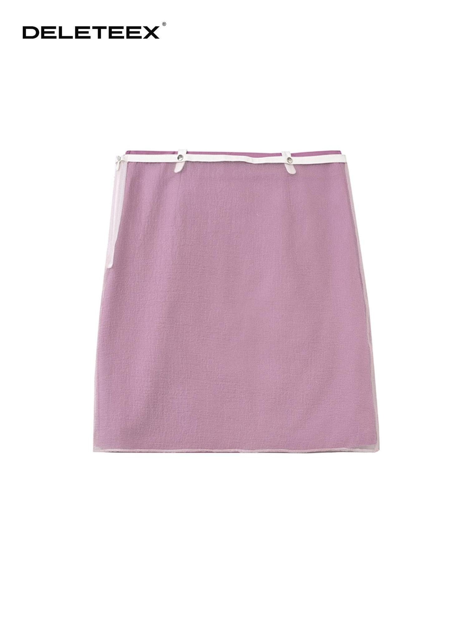 DeleteEx Flattering Rhapsody Purple A Line Mid Waist Standard Women Casual Mini Skirts