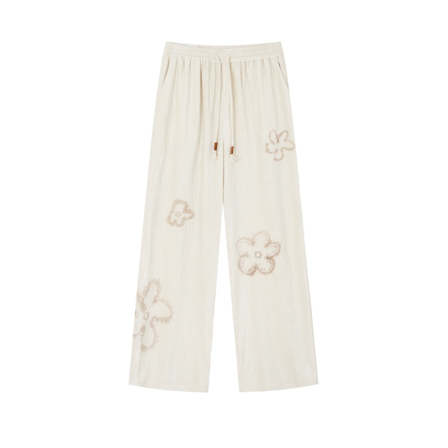 SOMESOWE_Pleated_Floral_Pocket_Loose_Beige_Womens_Polyester_Wide_Leg_Pants_MISSTT