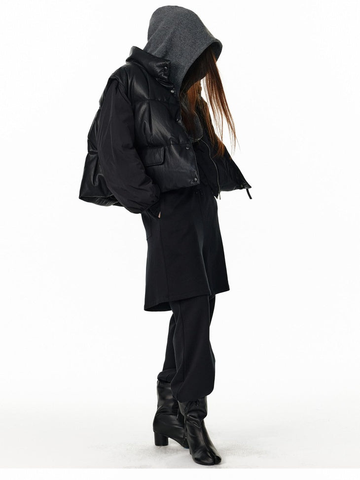 ALINNVSTUDIO 90% White Duck Down Warmth Straight Fit Stand Collar Women Commuter Down Jackets