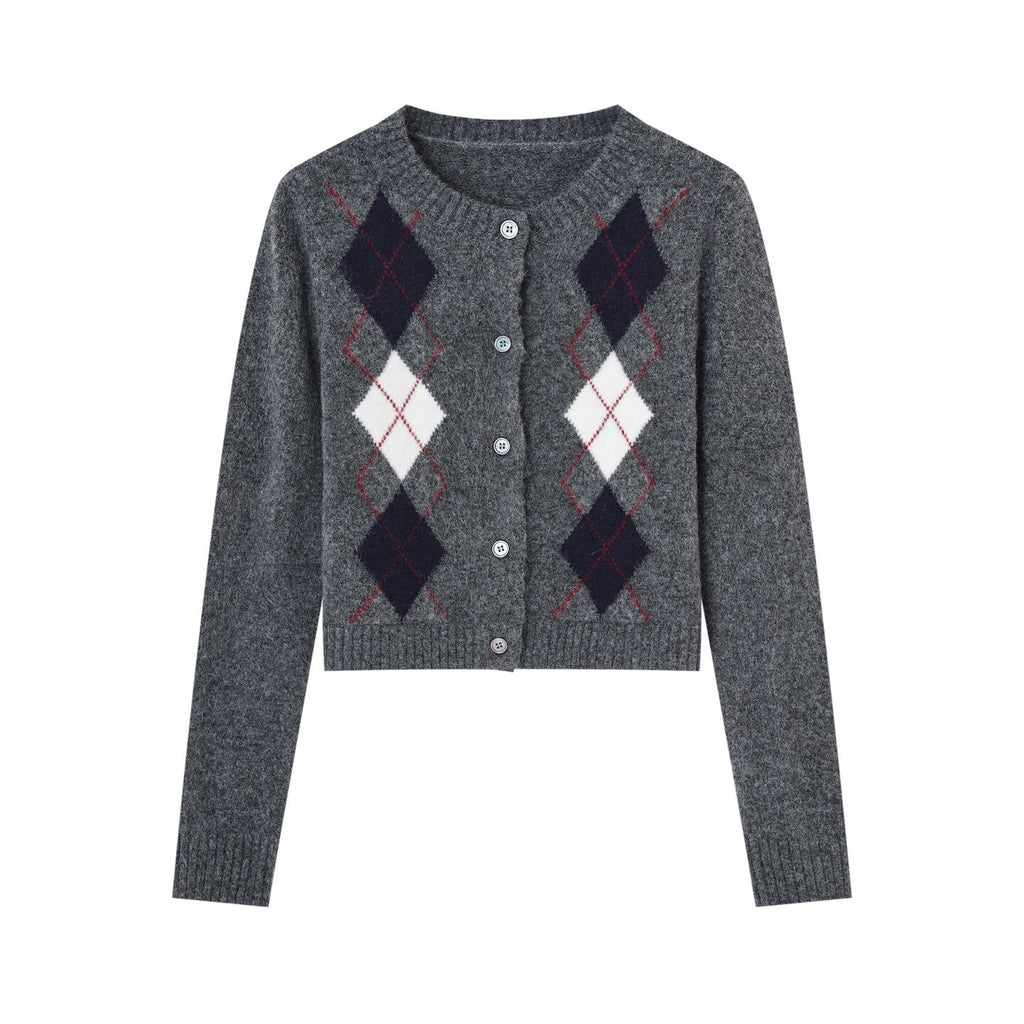 SOMESOWE_Embroidered_Plaid_Slim_Fit_Long_Sleeve_Crew_Neck_Women_Casual_Top_&_Skirt_Sets_MISSTT