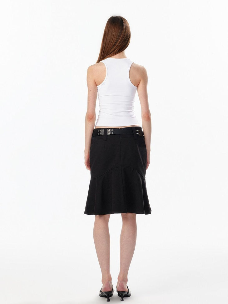 ALINNVSTUDIO Waist Defining Cropped U Neck Racerback Women No Padding Basic Tank Tops