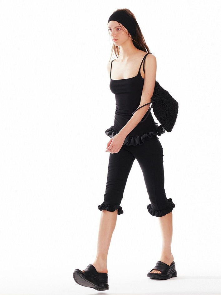 ALINNVSTUDIO Polyester Elegant Commuter Topstitched Youth Casual Black Handbag Bags