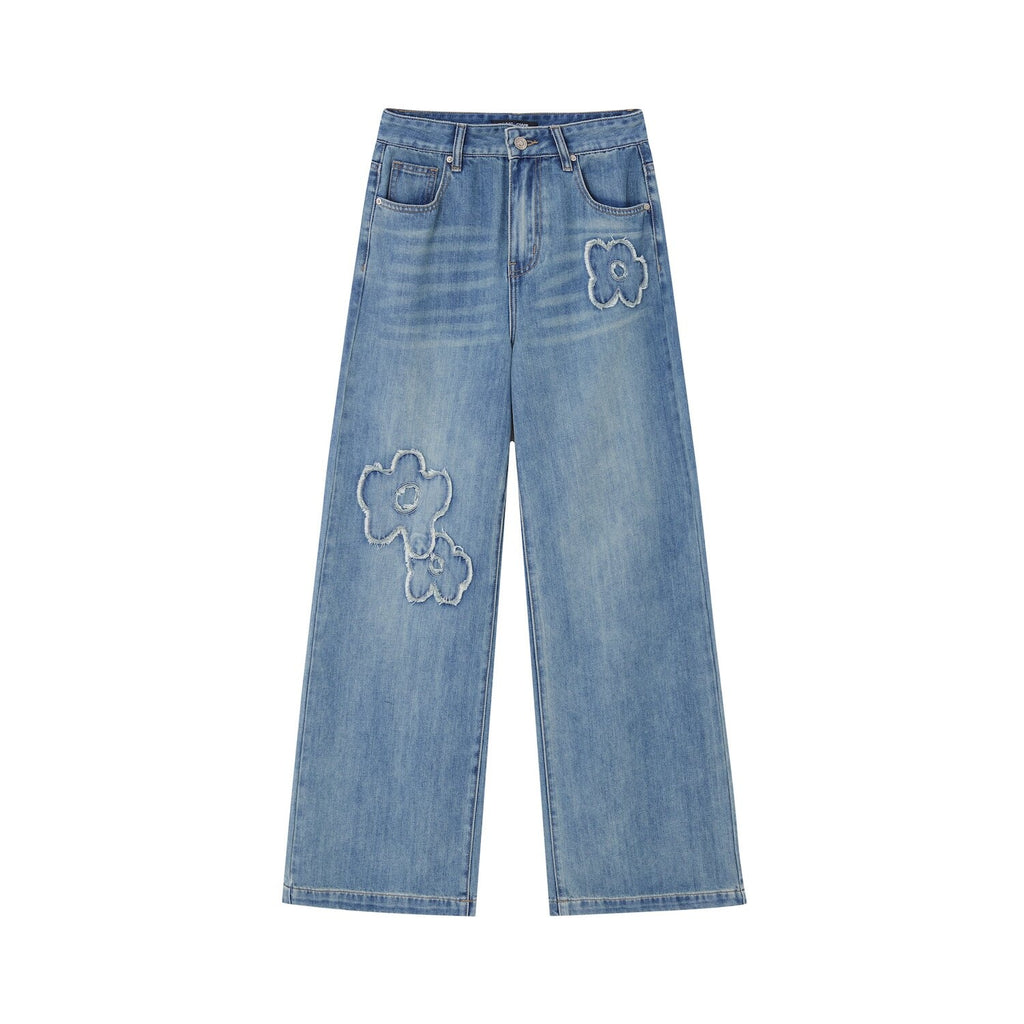 SOMESOWE_Washed_Cotton_Stretch_Casual_Natural_Waist_Denim_Womens_Straight_Leg_Jeans_MISSTT