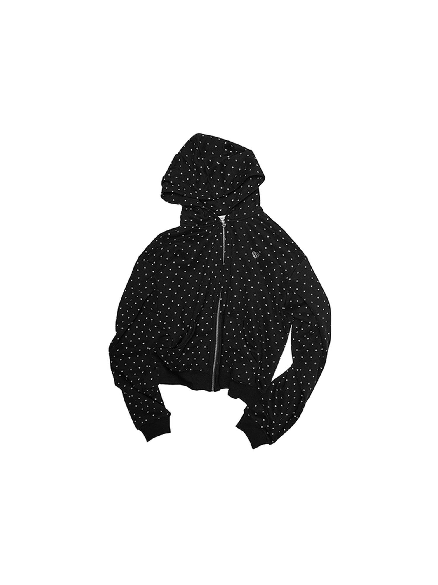 1JINN STUDIO Four Piece Set Loose Cropped Casual Women Polka Dot Animal Print Zip Hoodies