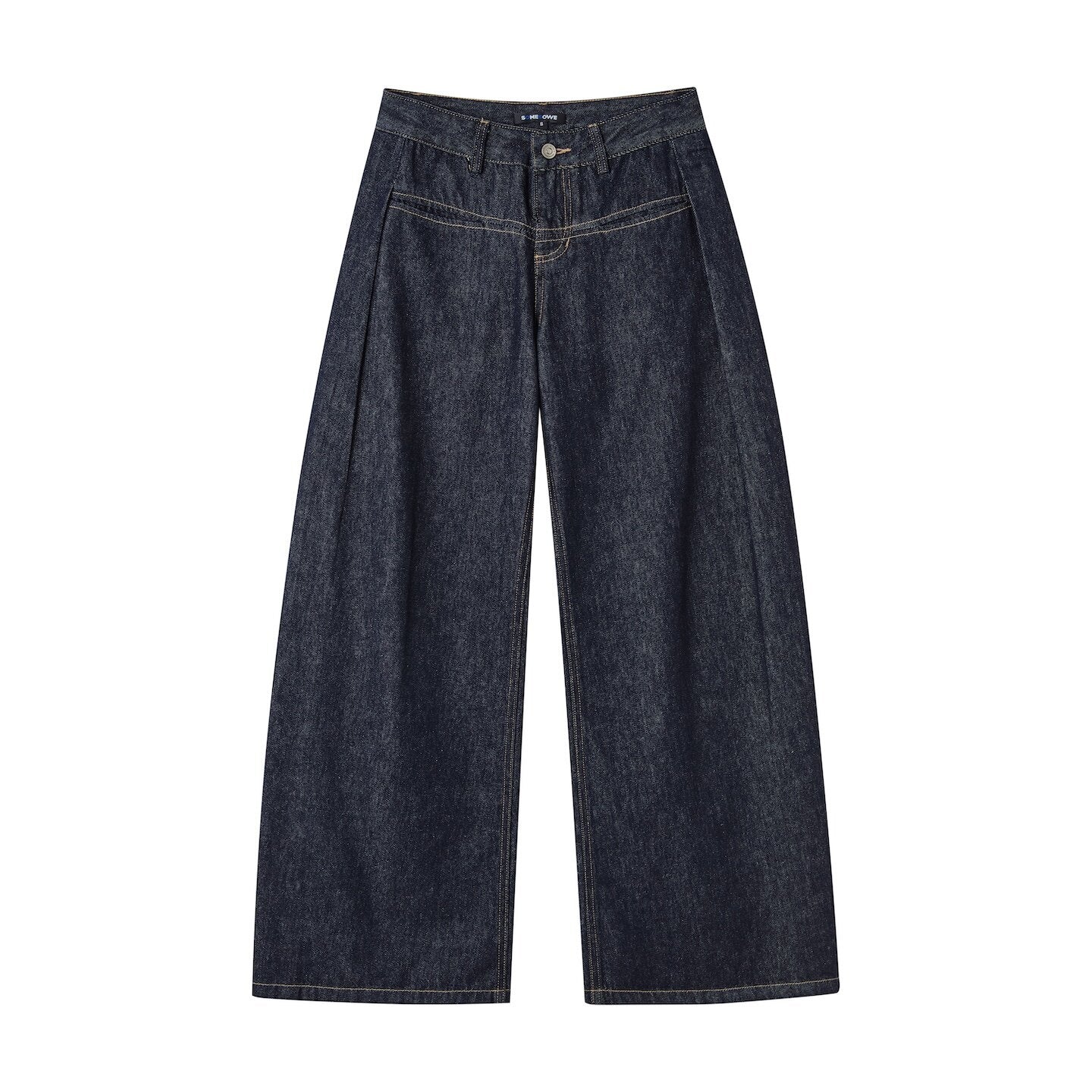 SOMESOWE_Pleated_Casual_Natural_Waist_Loose_Cotton_Pocket_Zip_Blue_Women_Wide_Leg_Jeans_MISSTT
