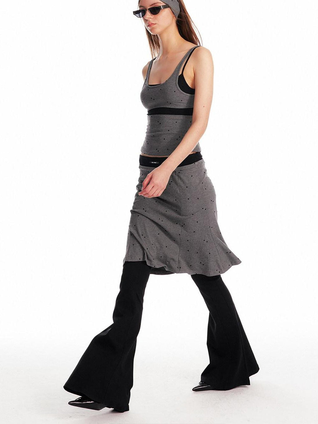 ALINNVSTUDIO Sexy Pullover Cami Two Piece Chic Casual Young Women Matching Top & Skirt Sets