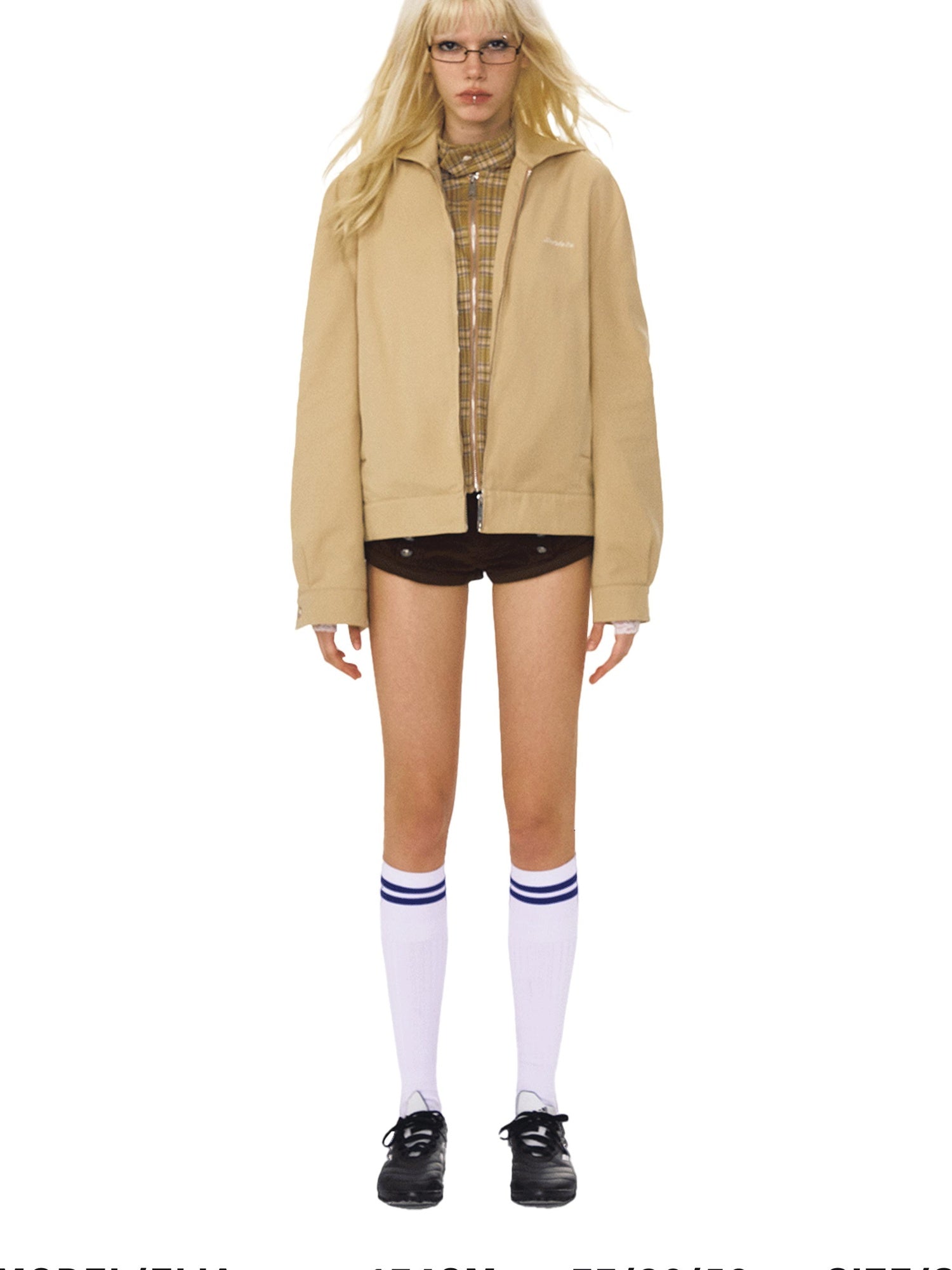 DeleteEx Versatile Straight Fit Lapel Collar Khaki Women Poly Cotton Blend Trench Coats