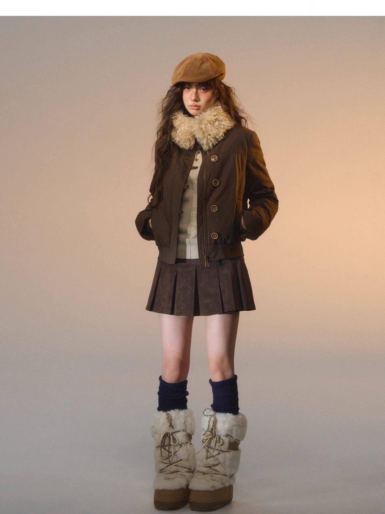 SOMESOWE Eco Friendly 90 Percent White Duck Down Warm Loose Fit Stand Collar Down Jackets