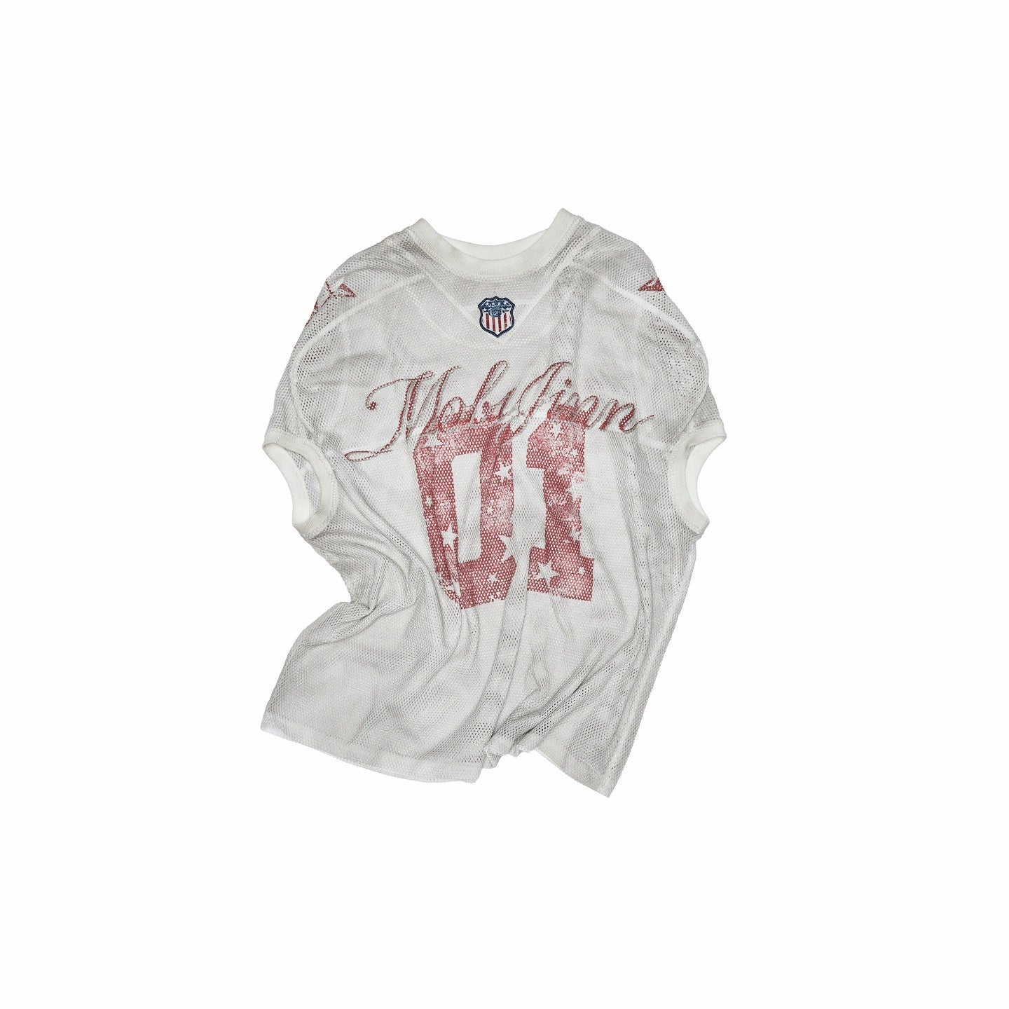 1JINN_STUDIO_100%_Cotton_Slim_Fit_Distressed_Cross_Print_Women_Short_Sleeve_T-Shirts_MISSTT