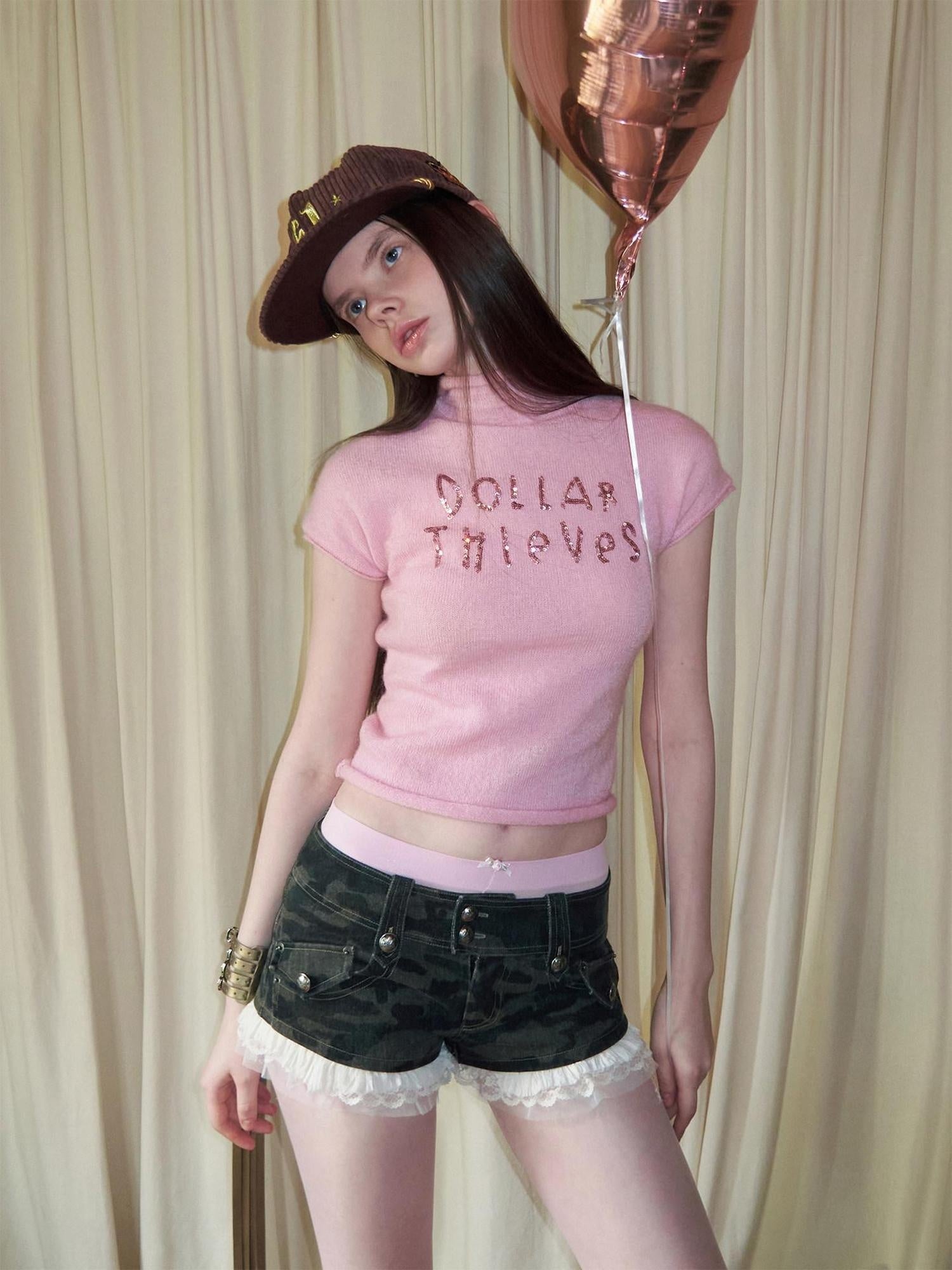 1JINN STUDIO 100 Percent Polyester Slim Fit Low Rise Casual Women Black Beige Mini Shorts