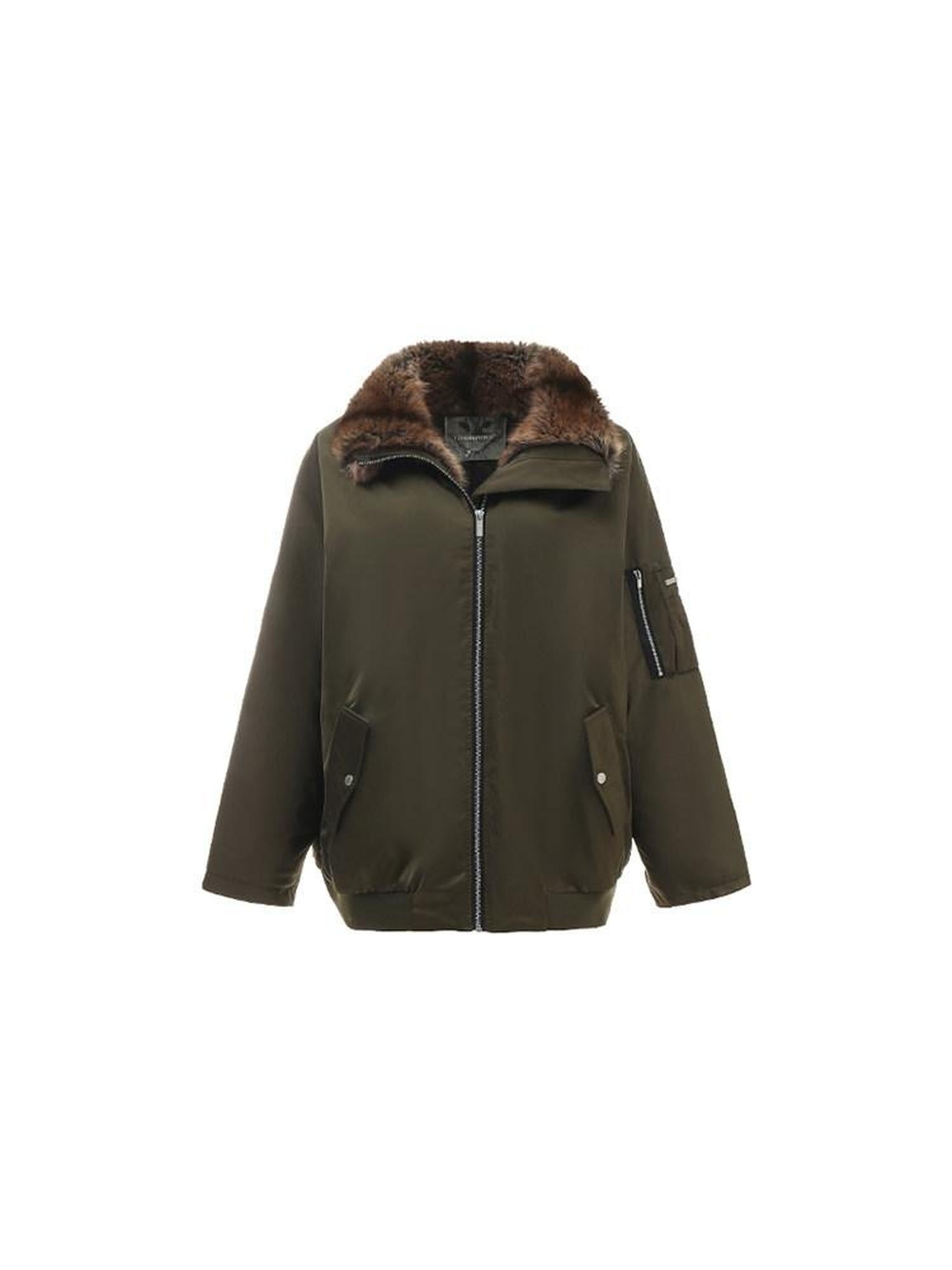 1JINN STUDIO 90 Percent Duck Down Insulated Regular Hoodless Zipper Women Parkas