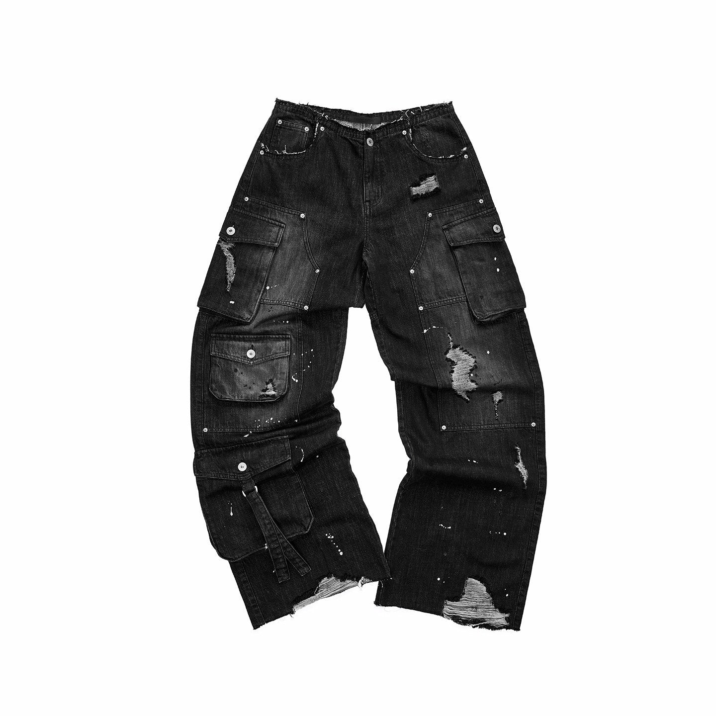 1JINN_STUDIO_98%_Cotton_Low_Rise_Utility_Multi_Pocket_Black_Women_Straight_Leg_Jeans_MISSTT