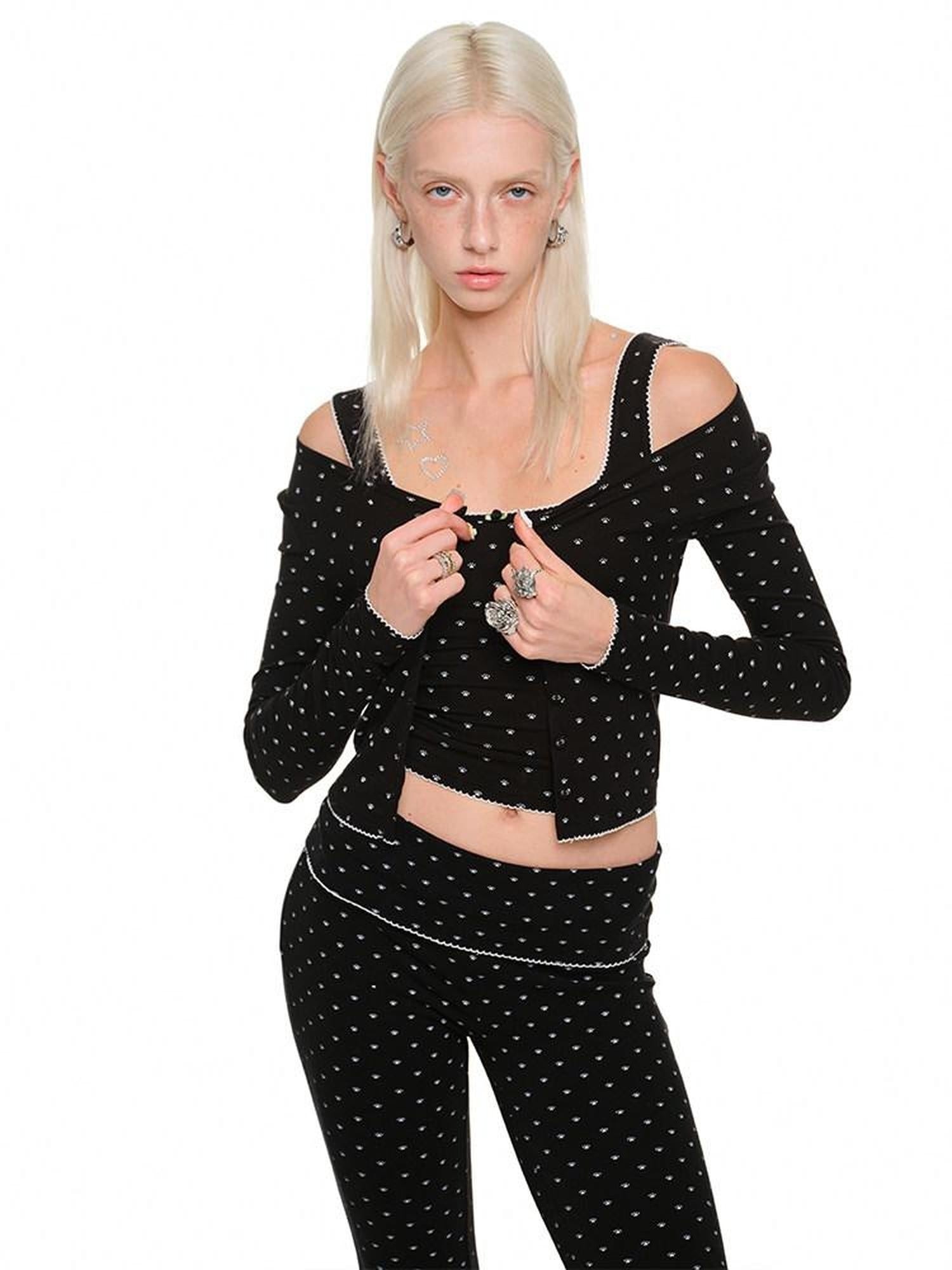 1JINN STUDIO Animal Print Slim Fit Two Piece Set Women Tailored Flared Pants