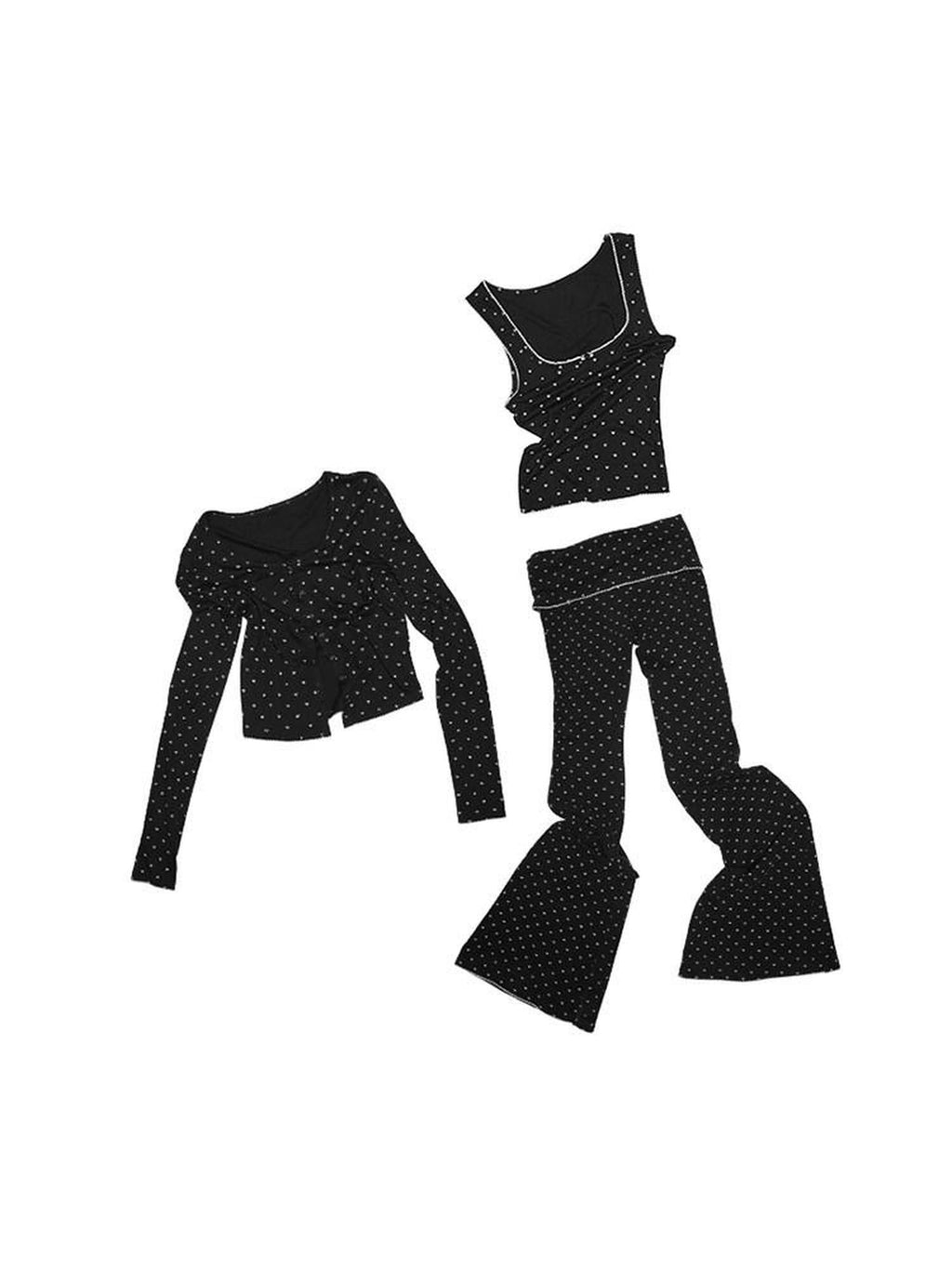 1JINN STUDIO Animal Print Slim Fit Two Piece Set Women Tailored Flared Pants