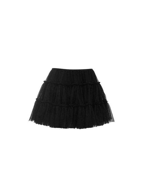 1JINN STUDIO Antistatic Sweet A Line Low Waist Loose Fit Solid Color Nylon Girls Mini Skirts