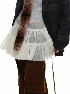 1JINN STUDIO Antistatic Sweet A Line Low Waist Loose Fit Solid Color Nylon Girls Mini Skirts