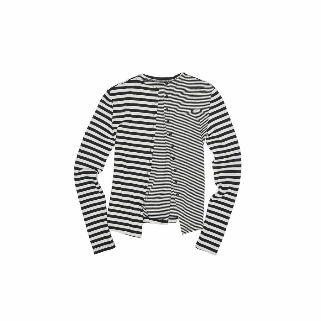 1JINN_STUDIO_Asymmetric_Slim_Workwear_Striped_Polyester_Cotton_Blend_Women_Top_&_Pants_Sets_MISSTT