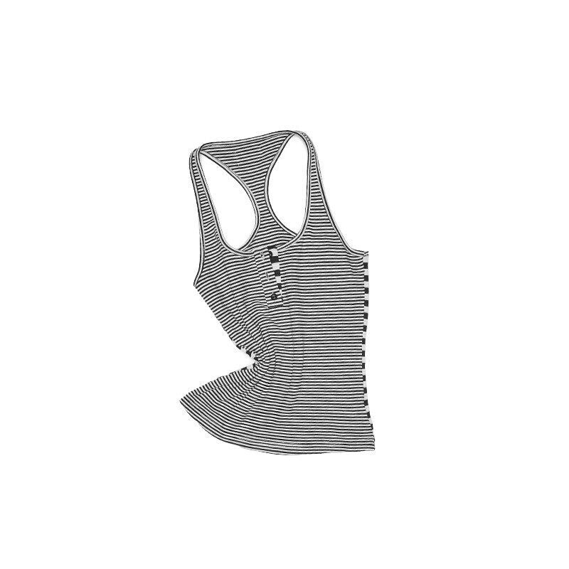 1JINN_STUDIO_Asymmetric_Slim_Workwear_Striped_Polyester_Cotton_Blend_Women_Top_&_Pants_Sets_MISSTT