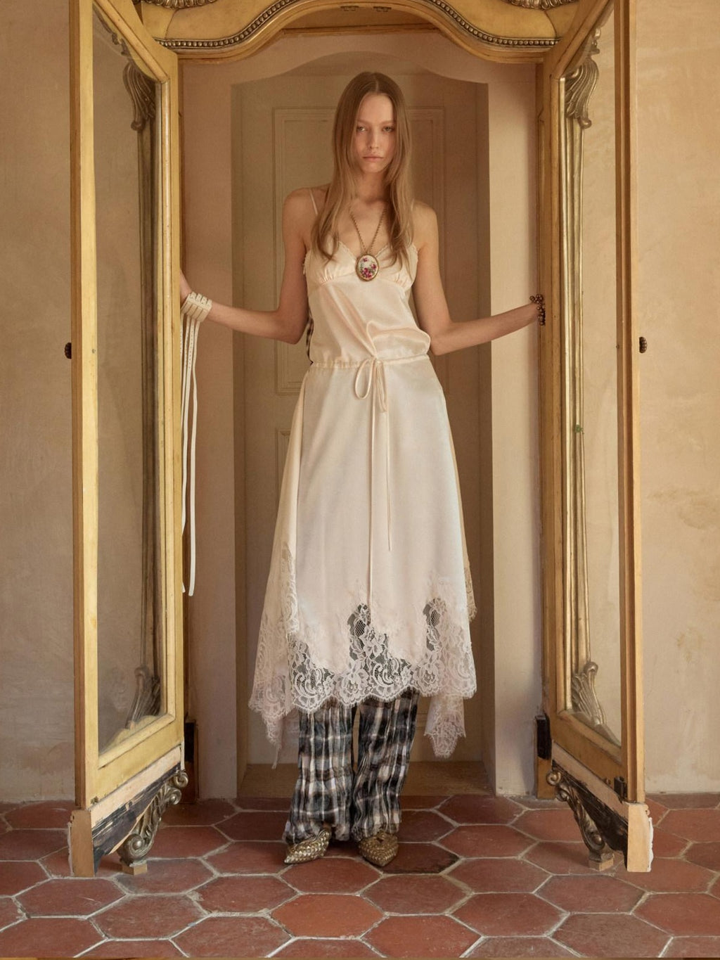 1JINN STUDIO Asymmetrical V-neck Cotton Sleeveless Slim H Cut Casual Women Maxi Dresses