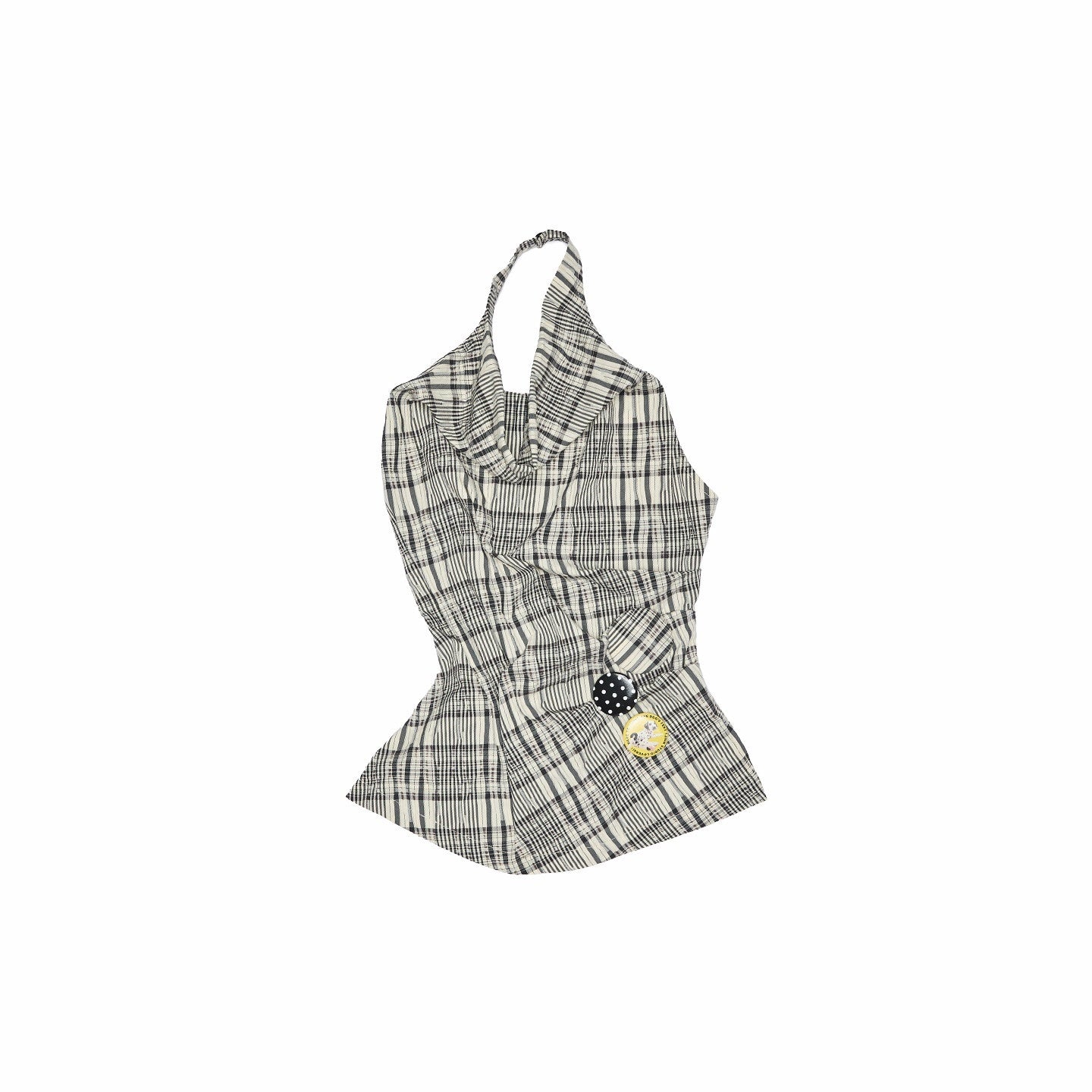 1JINN_STUDIO_Backless_Cotton_Plaid_Cropped_Slim_Relaxed_Camisole_Women_Top_&_Skirt_Sets_MISSTT