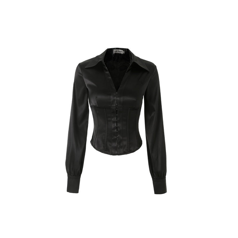 1JINN_STUDIO_Breathable_Button_Crew_Neck_High_Waist_Women_Long_Sleeve_Street_Shirts_MISSTT