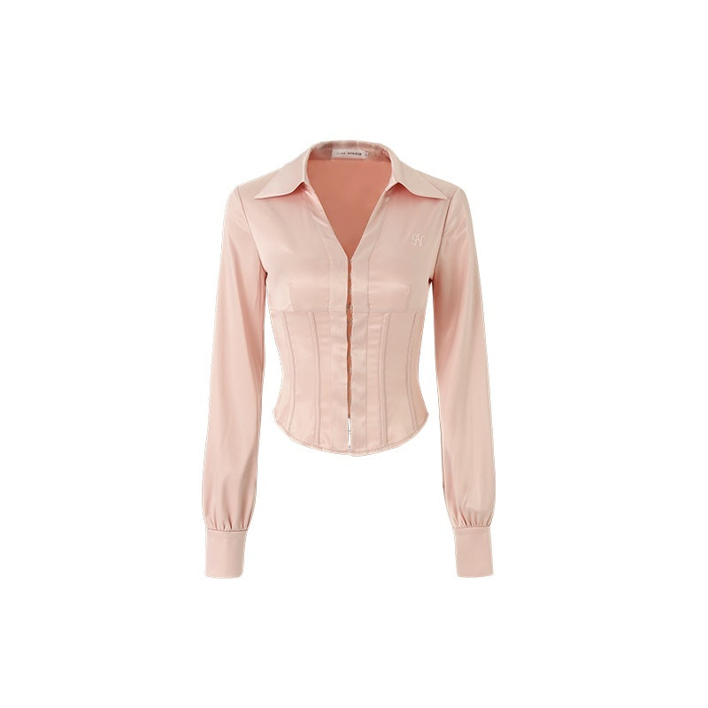 1JINN_STUDIO_Breathable_Button_Crew_Neck_High_Waist_Women_Long_Sleeve_Street_Shirts_MISSTT
