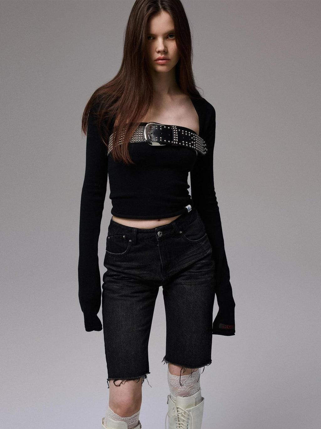 1JINN STUDIO Breathable Casual Slim Fit Boat Neck Cotton Top For Women Long Sleeve T-Shirts