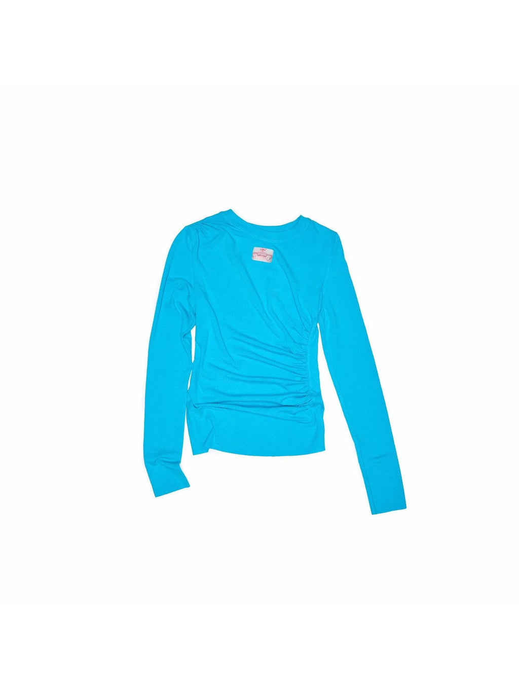 1JINN STUDIO Breathable Slim Fit Patchwork Cross Print Women Crew Neck Long Sleeve T-Shirts