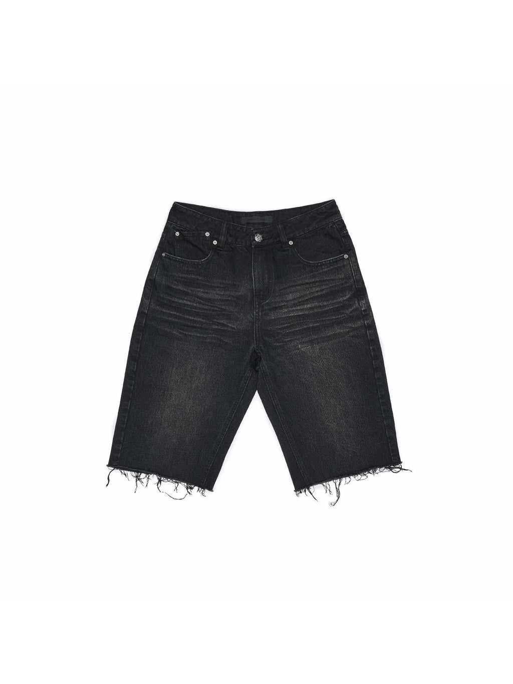 1JINN STUDIO Butt Lifting Low Waist Distressed Skinny Cotton Women Mid-Length Shorts