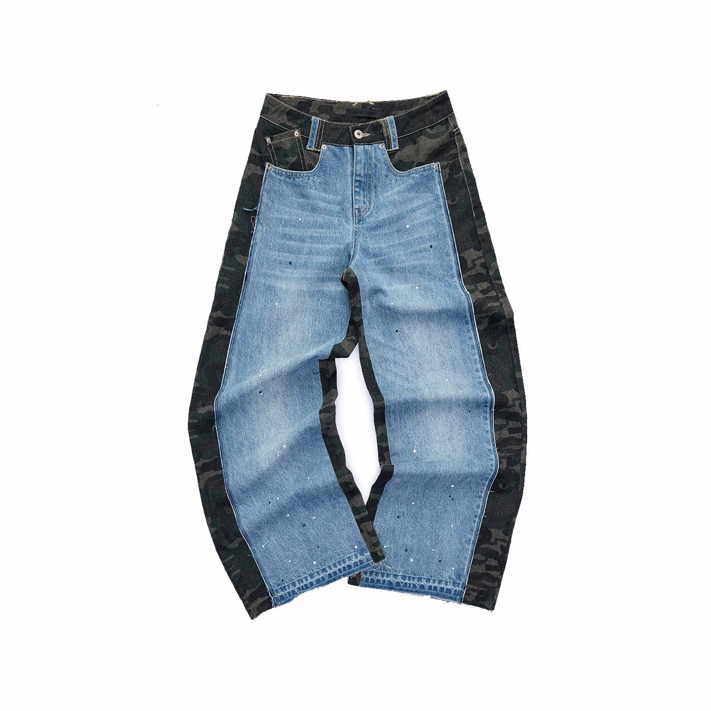 1JINN_STUDIO_Camo_Patchwork_Low_Rise_Button_Fly_Casual_Women_Regenerated_Wide_Leg_Jeans_MISSTT