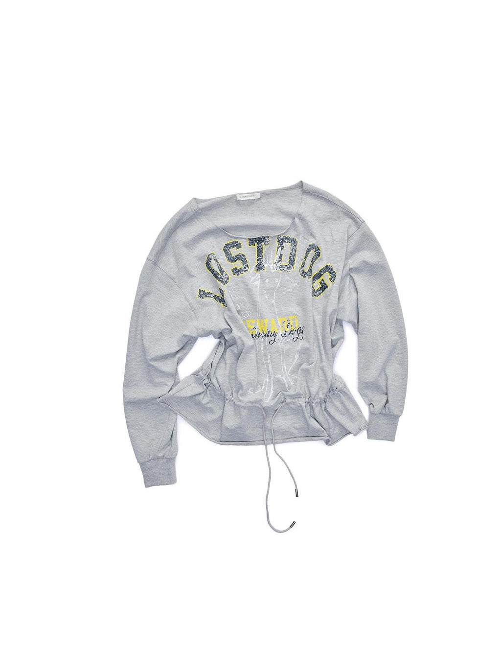 1JINN STUDIO Cotton Blend Slim Fit American Letter Print Long Sleeve Girls Sweatshirt