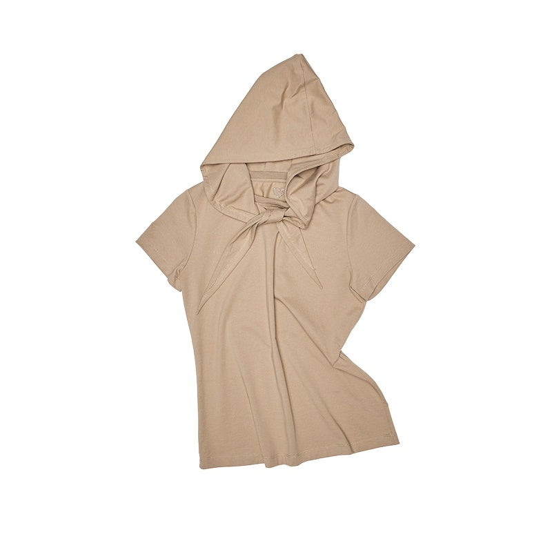 1JINN_STUDIO_Cotton_Hooded_Straight_Fit_Commuter_Women_Camel_White_Short_Sleeve_T-Shirts_MISSTT