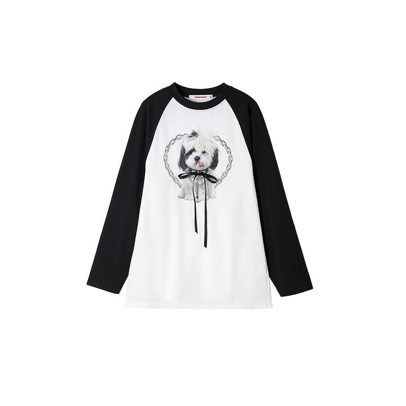 1JINN_STUDIO_Cotton_Printed_Loose_Raglan_Casual_Women_Striped_Animal_Long_Sleeve_T-Shirts_MISSTT