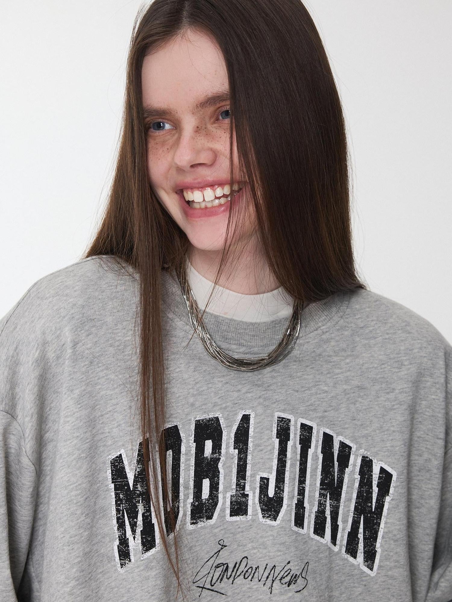 1JINN STUDIO Cozy Cotton Blend Relaxed Fit Street Pullover Women Crewneck Sweatshirts
