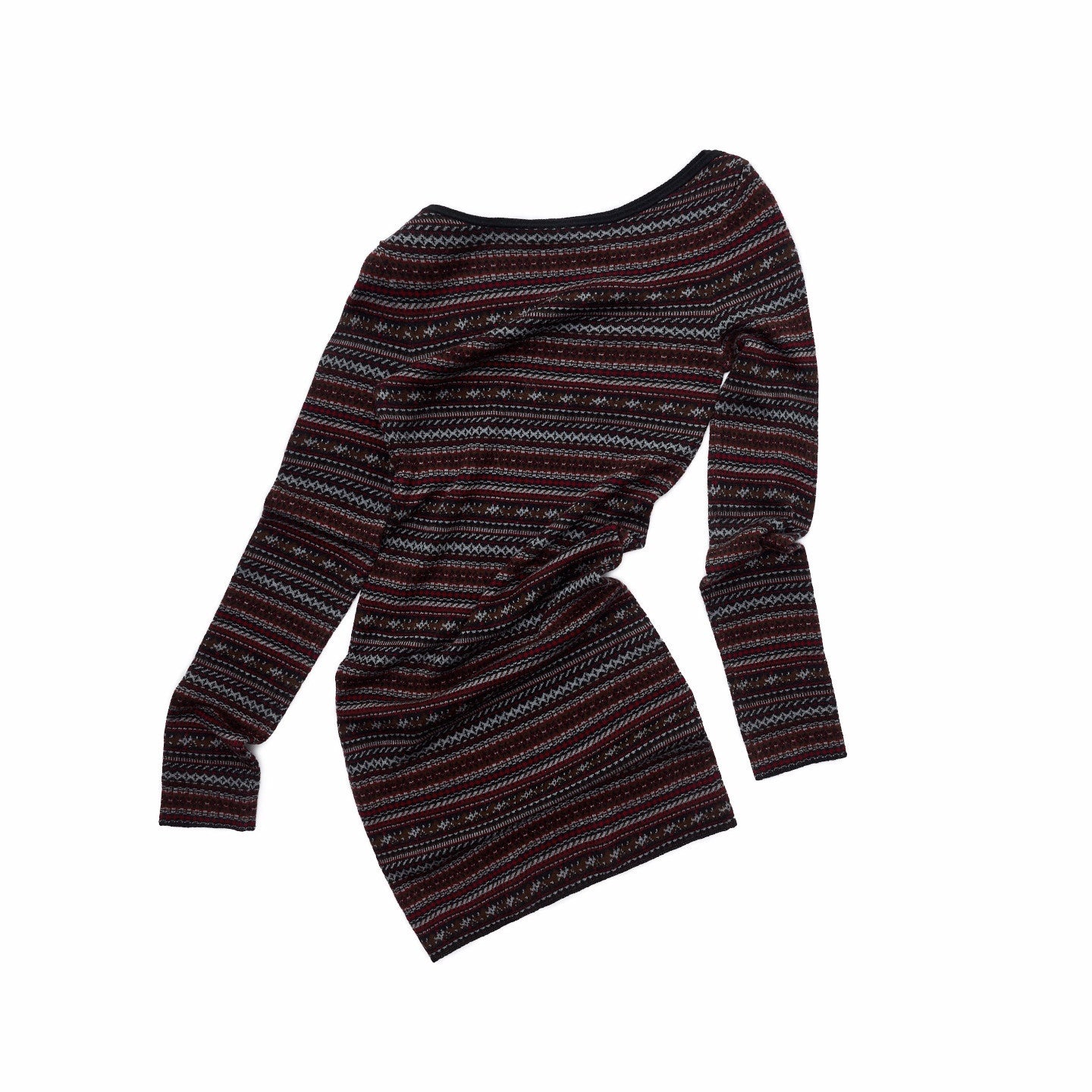 1JINN_STUDIO_Cozy_Jacquard_Slim_Fit_Straight_Neckline_Long_Sleeve_Colorblock_Mini_Dresses_MISSTT