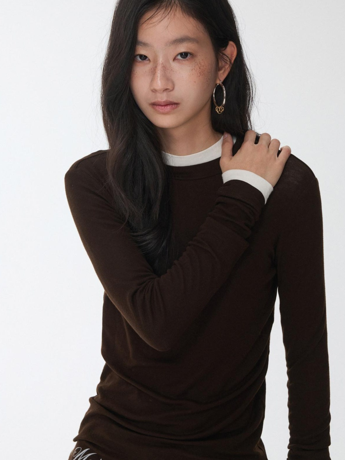 1JINN STUDIO Cozy Letter Print Casual Relaxed Round Neck Women Classic Long Sleeve T-Shirts