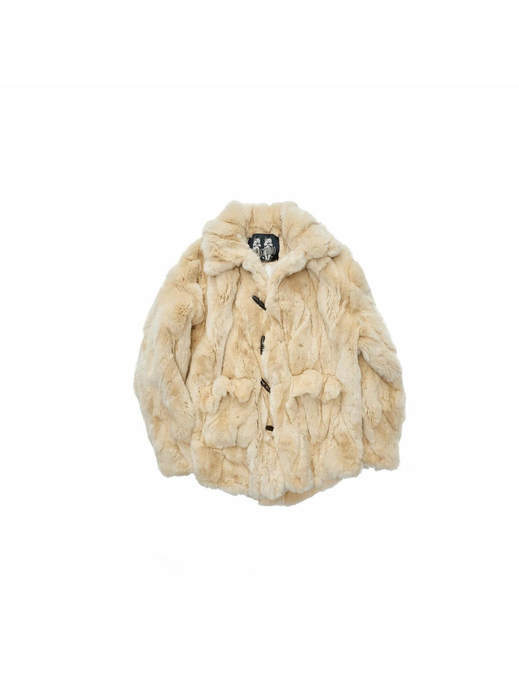 1JINN STUDIO Cozy Plush Oversized Lapel Short Women Casual Ivory Deep Brown Faux Fur Coats