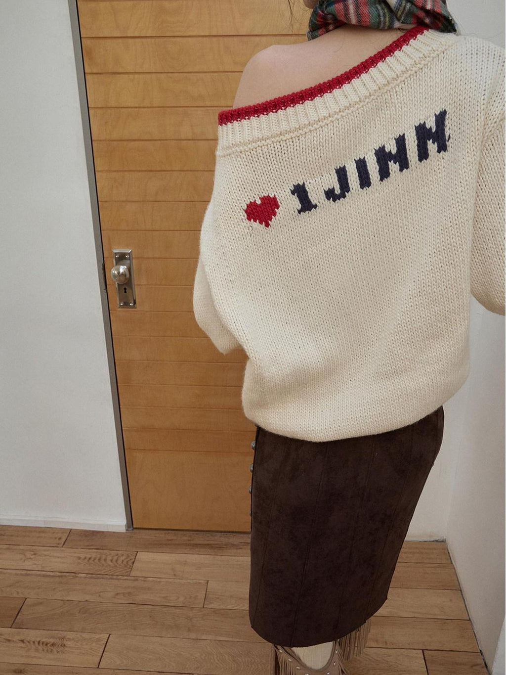 1JINN STUDIO Cozy Thermal Acrylic Wool Blend Relaxed Slim Fit Crewneck Women Sweaters