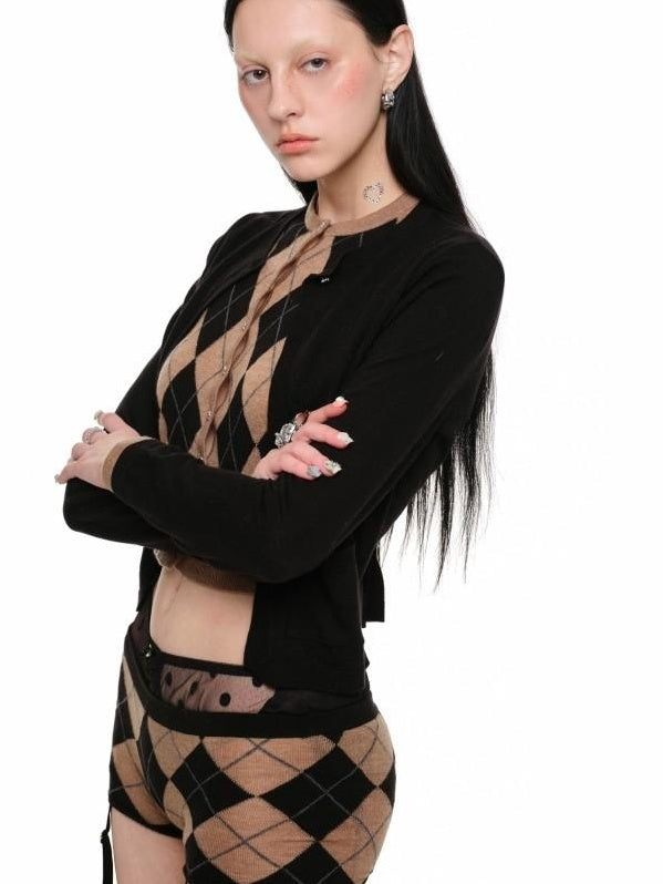 1JINN STUDIO Cozy Wool Blend High Waist Tailored Casual Women Knit Mini Shorts