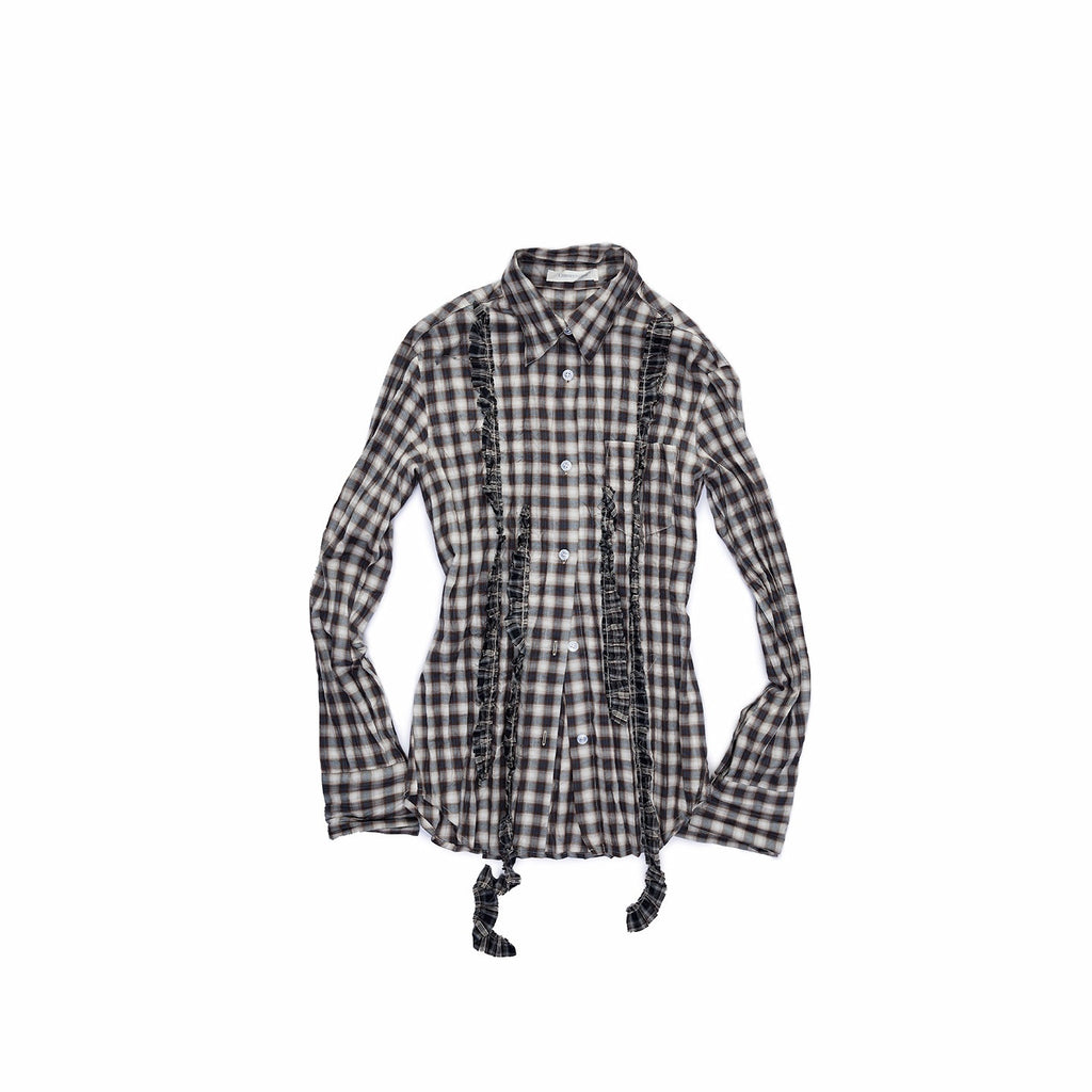 1JINN_STUDIO_Crinkle_Checked_Shirt_With_Pleated_Maxi_Skirt_Women_Casual_Chic_Top_&_Skirt_Sets_MISSTT