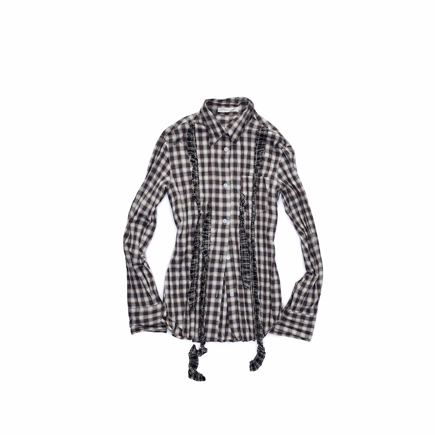 1JINN_STUDIO_Crinkle_Checked_Shirt_With_Pleated_Maxi_Skirt_Women_Casual_Chic_Top_&_Skirt_Sets_MISSTT