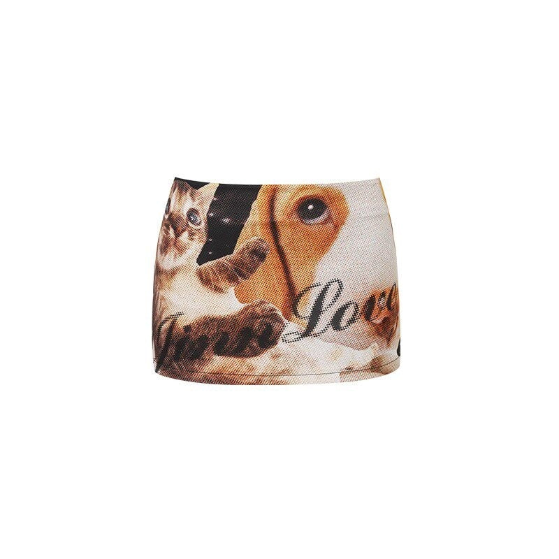 1JINN_STUDIO_Cute_Puppy_Cat_Print_Casual_Low_Waist_Slim_Hline_For_Women_Polyester_Mini_Skirts_MISSTT