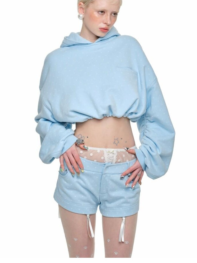 1JINN STUDIO Durable Cotton Blend Straight Leg Natural Waist Office Ready Mini Shorts