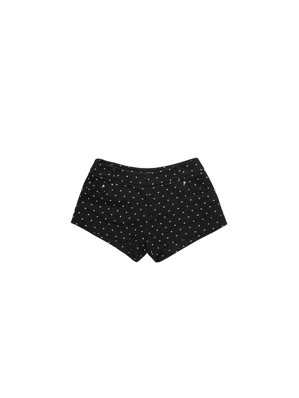 1JINN STUDIO Durable Cotton Blend Straight Leg Natural Waist Office Ready Mini Shorts